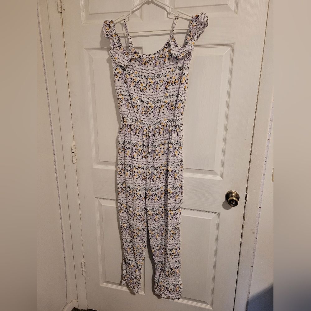 Old Navy purple floral jumpsuit